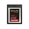SanDisk Extreme Pro CFexpress Speicherkarte, 128 GB. Aufschrift: Read 1700 MB/s, Write 1200 MB/s.