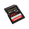 Schwarze Sandisk Extreme PRO SD-Karte, 256 GB, rote und weiße Schrift.