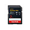 Carte SD Sandisk Extreme Pro noire, 2 To, texte : Extreme PRO, 250 Mo/s R, 150 Mo/s W, Sandisk.