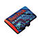 SD-Karte von SanDisk, blau-rot mit Aufdruck. Text: SanDisk, GAMEPLAY, 512GB.