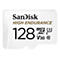 SanDisk High Endurance - Flash-Speicherkarte (microSDXC-an-SD-Adapter inbegriffen) - 128 GB - Video Class V30 / UHS-I U3 / Class10 - microSDXC UHS-I