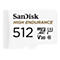 SanDisk High Endurance - Flash-Speicherkarte (microSDXC-an-SD-Adapter inbegriffen) - 512 GB - Video Class V30 / UHS-I U3 / Class10 - microSDXC UHS-I