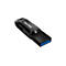 Schwarzer USB-Stick von SanDisk. Der Stecker hat eine blaue Innenseite.