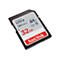 SD-Karte SanDisk Ultra 32 GB, schwarz, grau und rot, mit Schriftzug.