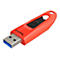 Roter USB-Stick von SanDisk, mit USB 3.0-Kennzeichnung.