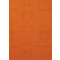Orange background with subtle logo pattern.