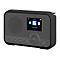 Schwarzes Sangean Internetradio mit Display, Tasten und Frontgitter vor weißem Hintergrund.