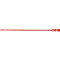 SapiSelco Kabelbinder CLICK-TIE, L 650 mm x B 5,6 mm, PE rot, wiederverwendbar, Kugelverschluss, 100 Stück