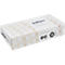 Weiße Box mit Kosmetiktüchern der Marke Satino PureSoft mit dezentem goldenem Linienmuster und nachhaltigen Produktinfos.