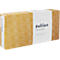 Rechteckige Box mit Kosmetiktüchern in Ocker mit weißem Streifen und Satino PureSoft Logo.