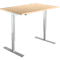 SchäBureau START OFF - réglable en hauteur électriquement - L 1200 x P 800 x H 705-1205 mm - pied en T zlu blanc - décor érable - notre marque Schäfer Shop Select