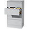 Schäfer Shop Armario archivador Select MS iCONOMY, acero, 2 vías, marco abierto, ancho 780 mm, aluminio blanco RAL 9006