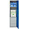 Schäfer Shop Armoire à matériel Genius FS, 5 HC, verrouillable, 2 tablettes/6 tiroirs, jusqu'à 250 kg, L 545 x P 520 x H 1950 mm, acier, alu blanc/bleu gentiane