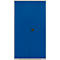 Schäfer Shop Armoire à matériel Genius FS, 5 HC, verrouillable, 4 tablettes/12 tiroirs, jusqu'à 450 kg, L 1055 x P 520 x H 1950 mm, acier, alu blanc/bleu gentiane