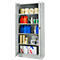 Schäfer Shop Armoire à matériel Pure, verrouillable, 4 étagères, L 800 x P 400 x H 1935 mm, acier, gris clair