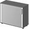 Schäfer Shop Armoire Genius à rideau transversal TETRIS WOOD, 2 HC, L 1000 mm, hauteur avec patins, graphite