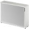 Schäfer Shop Armoire Genius à rideau transversal TETRIS WOOD, 3 HC, L 1600 mm, hauteur avec patins, cloison médiane, gris clair