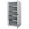 Schäfer Shop Armoire Genius pour charges lourdes FS, tôle d'acier, L 1055 x P 520 x H 1950 mm, 5 HC, alu blanc, jusqu'à 1000 kg