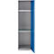 Schäfer Shop Armoire multi-usages Genius FS, modulaire, extensible individuellement, 2 étagères, jusqu'à 250 kg, L 545 x P 520 x H 1950 mm, acier, blanc aluminium/bleu enzyme
