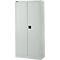 Schäfer Shop Armoire universelle Pure, acier recyclé, 4 tablettes, 5 HC, verrouillable, L 800 x P 400 x H 1935 mm, gris clair RAL 7035