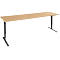 Schäfer Shop Bureau Genius AERO FLEX, réglage électrique de la hauteur, rectangle, pied en C, L 2000 x P 800 x H 700-1200 mm, hêtre/noir + panneau de mémoire