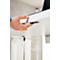 Schäfer Shop Bureau Genius Elements, réglage électrique de la hauteur, rectangle, pied en C, L 1600 x P 800 x H 645-1300 mm, blanc + encastrement technique