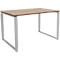 Schäfer Shop Bureau Genius Modena Flex, réglable en hauteur, forme rectangulaire, pied en forme d'étrier, largeur 1200 mm, décor chêne
