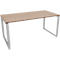 Schäfer Shop Bureau Genius Modena Flex, réglable en hauteur, forme rectangulaire, pied en forme d'étrier, largeur 1600 mm, décor chêne