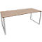 Schäfer Shop Bureau Genius Modena Flex, réglable en hauteur, forme rectangulaire, pied en forme d'étrier, largeur 1800 mm, décor chêne