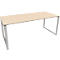 Schäfer Shop Bureau Genius Modena Flex, réglable en hauteur, forme rectangulaire, pied en forme d'étrier, largeur 1800 mm, décor érable