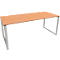 Schäfer Shop Bureau Genius Modena Flex, réglable en hauteur, forme rectangulaire, pied en forme d'étrier, largeur 1800 mm, décor hêtre
