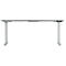 Schäfer Shop Bureau Genius MODENA FLEX, réglage électrique de la hauteur, rectangle, pied en T, L 1600 x P 800 mm, gris clair/blanc alu + panneau de mémoire 