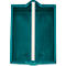 Plateau rectangulaire vert avec une cloison centrale blanche. Deux compartiments, chacun avec deux petits trous ronds.