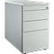 Schäfer Shop Caisson fixe Genius 1336, avec rainure de préhension, L 435 x H 717 mm, alu blanc/gris clair/gris clair
