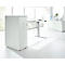 Schäfer Shop Caisson haut Genius TETRIS WOOD, 3 tiroirs + 1 tiroir à ustensiles, L 424 x P 803 x H 1296 mm, gris clair