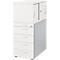 Schäfer Shop Caisson sur pied Genius avec armoire à poser, y compris porte coulissante, entièrement verrouillable, poignée ronde, blanc