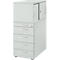 Schäfer Shop Caisson sur pied Genius avec armoire à poser, y compris porte coulissante, entièrement verrouillable, poignée ronde, gris clair