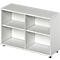 Schäfer Shop Étagère Genius TETRIS WOOD, 2 HC, hauteur avec patins, L 1200 mm, gris clair