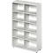 Schäfer Shop Étagère Genius TETRIS WOOD, 5 HC, hauteur incl. patins, L 1200 mm, gris clair 