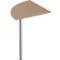Schäfer Shop Genius Ansatztisch BST, Viertelkreis, Rundrohrfuß, B 800 x T 800 x H 717 mm, Eiche-Dekor/weißaluminium RAL 9006