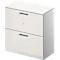 Schäfer Shop Genius archiefkast TETRIS SOLID, 2 OH, B 800 mm, afsluitbaar, met afdekplaat, alu wit/wit