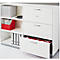 Schäfer Shop Genius archiefkast TETRIS SOLID, 3 OH, B 800 mm, afsluitbaar, met afdekplaat, alu wit/wit