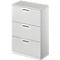 Schäfer Shop Genius archiefkast TETRIS SOLID, 3 OH, B 800 mm, afsluitbaar, met afdekplaat, aluminium lichtgrijs/wit