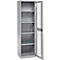 Schäfer Shop Genius armario con puerta giratoria FS, acero, mirilla, agujeros de ventilación, AN 545 x F 520 x AL 1950 mm, 5 OH, aluminio blanco/aluminio blanco, hasta 250 kg 