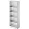 Schäfer Shop Genius Armario con puertas de vidrio TETRIS SOLID, cuerpo de acero, 5 AA, An 800 mm, vidrio/aluminio blanco