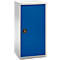 Schäfer Shop Genius armario de doble puerta FS, acero, con agujeros de ventilación, A 545 x P 520 x A 1105 mm, 3 OH, aluminio blanco/ azul genciana, hasta 150 kg