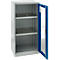 Schäfer Shop Genius armario de doble puerta FS, acero, ventana, agujeros de ventilación, A 545 x P 520 x A 1105 mm, 3 OH, gris claro/ azul genciana, hasta 150 kg