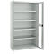 Schäfer Shop Genius armario de dos puertas FS, acero, mirilla, agujeros de ventilación, AN 1055 x F 620 x AL 1950 mm, 5 OH, gris claro/gris claro, hasta 500 kg 