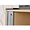 Schäfer Shop Genius Armario de persiana transversal TETRIS WOOD, 2 AA, An 1000 mm, altura incl. deslizador, blanco