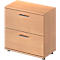 Schäfer Shop Genius Armoire à dossiers suspendus TETRIS WOOD, 2 HC, l. 800 x P 421 x H 800 mm, hauteur (patins inclus), coloris hêtre